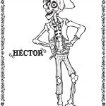 Coco imagen para colorear de Hector de la pelicula disney pixar dibujar imprimir recortar y adornar