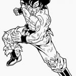 Dibujo de Goku adulto normal para pintar y dibujar