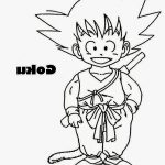 Dibujo de Goku niño con cola para imprimir doibujar y colorear