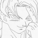Dibujo de Goku usando la teletransporta